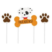Kit Topo de Bolo Festa Cachorrinhos Cromus Rizzo