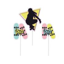Kit Topo de Bolo - Skate - 1 unidade - Cromus - Rizzo