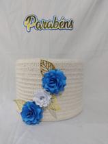 Kit topo para bolo de aniversário Azul em papel