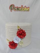 Kit topo para bolo de aniversário Vermelho em papel