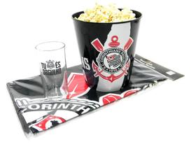 Kit Torcedor 3x1 Pipoca Bandeira Copo Corinthians SP - AllMix