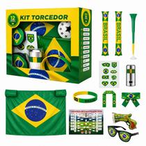 Kit Torcedor Brasil 12 Peças, Ideal Para Copa Do Mundo 2026