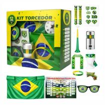 Kit Torcedor Brasil Copa Do Mundo 2026 12 Peças Humo Ao Hexa