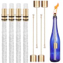 Kit Torch Wicks, porta-garrafas de latão NCYOEW, pacote com 4 cápsulas Kit Torch Wicks, porta-garrafas de latão NCYOEW, pacote com 4 cápsulas