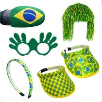 Kit Torcida Acessorios Copa do Mundo Brasil com 5 Produtos