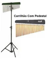 Kit Torelli Carrilhão Dourado 24 Barras + Pedestal para Carrilhão