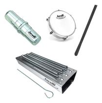 Kit Torelli Reco Reco De Alumínio + Tamborim Aço + Ganzá Kit Torelli Reco Reco De Alumínio + Tamborim Aço + Ganzá