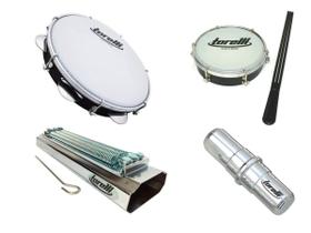 Kit torelli reco reco + tamborim + pandeiro + ganzá Kit torelli reco reco + tamborim + pandeiro + ganzá