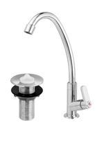 Kit torneira abs 02191 bancada e valvula abs 7/8 cuba