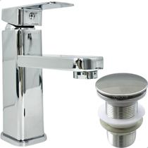 Kit Torneira Banheiro Cromada Bica Baixa E Válvula Click 1¼ Aço Inox Brilhoso Torneira Monocomando Misturador Bancada Lavabo E Ralo De Pia 4cm Kit Torneira Banheiro Cromada Bica Baixa E Válvula Click 1¼ Aço Inox Brilhoso Torneira Monocomando Misturador Bancada Lavabo E Ralo De Pia 4cm