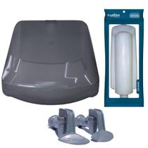 Kit Torneira Cinza + Refil Filtro + Topo Tampa Latina Pa355