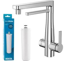Kit Torneira Cozinha Mesa Purificador Docol Vitalis E Refil