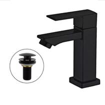 Kit Torneira Em Inox Black com Válvula Click cuba Black