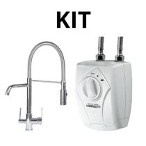 Kit Torneira Monocomando com Entrada p/ Filtro Cromada Cozinha + Aquecedor Lorenzetti Versátil 127V