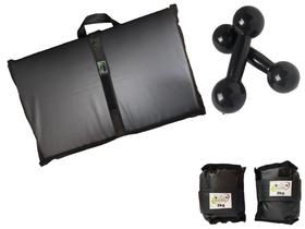 Kit Tornozeleira 2KG Nylon Preto + Halteres 2KG Preto + Colchonete Dobravel Preto Kit Tornozeleira 2KG Nylon Preto + Halteres 2KG Preto + Colchonete Dobravel Preto