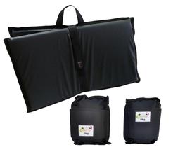 Kit Tornozeleira 5KG Nylon Preto + Colchonete Dobravel Preto