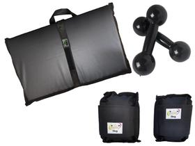 Kit Tornozeleira 5KG Nylon Preto + Halteres 5KG Preto + Colchonete Dobravel Preto Kit Tornozeleira 5KG Nylon Preto + Halteres 5KG Preto + Colchonete Dobravel Preto