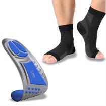 Kit Tornozeleira de Compressão Palmilha com Esferas Para Pés, PeMeia De Compressão Kit 3 Pares Para Redução da Dor Inchaço rnas e Coluna Original