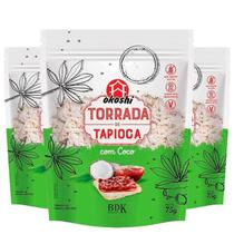Kit Torrada de Tapioca com Coco Sem Glúten Okoshi - 3 Unidades 75g