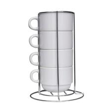 Kit Torre Com 4 Xícaras 150ml Sublimação C/ Suporte (aramado)