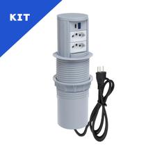 Kit Torres De Tomadas Automático 2 Tomadas 20A 2 USB 9.0A