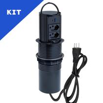 Kit Torres De Tomadas Totem Manual Alça 2 Tom 20A 2USB 9.0A Kit Torres De Tomadas Totem Manual Alça 2 Tom 20A 2USB 9.0A