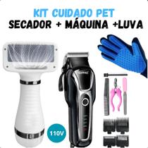 Kit Tosa KM 1991 Premium: Secador Portátil e Luva Ajustável Azul Kit Tosa KM 1991 Premium: Secador Portátil e Luva Ajustável Azul