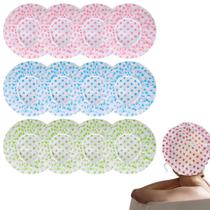 Kit Touca Banho Plástico Reutilizável À Prova D'Água Mais Resistente 12 Uni