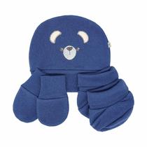 Kit Touca Bordada, Luvas ,e Sapatinhos Baby Joy