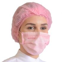 Kit Touca Descartável Rosa + Máscara Tripla Rosa Kit Touca Descartável Rosa + Máscara Tripla Rosa