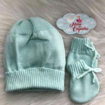 Kit Touca E Luva Premium Para Bebê