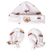 Kit touca e luva suedine carrinho - off Kit touca e luva suedine carrinho - off