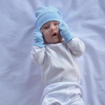 Kit Touca e Luvas para Recém Nascido Bublim