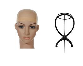Kit Touca Fina Wig Cap Bege + Suporte Para Peruca Front Lace Kit Touca Fina Wig Cap Bege + Suporte Para Peruca Front Lace