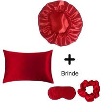 Kit Touca, Fronha, Mascara e Xuxinha - Cetim toque de Seda - Magic