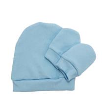Kit Touca Gorro e Luva Bebê Recém Nascido Canelado Liso Confortável Kit Touca Gorro e Luva Bebê Recém Nascido Canelado Liso Confortável