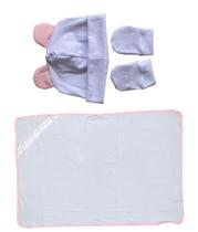 Kit Touca, Luva e manta de Inverno em malha Coelho ou Panda Kit Touca, Luva e manta de Inverno em malha Coelho ou Panda
