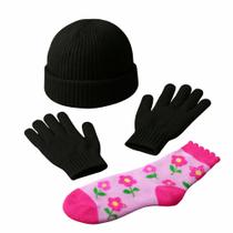 Kit Touca Luva e Meia Cano Alto Infantil Inverno Frio Menino e Menina Kit Touca Luva e Meia Cano Alto Infantil Inverno Frio Menino e Menina