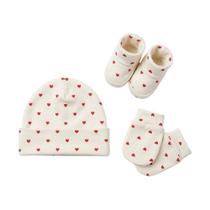 Kit Touca, Luva e Sapatinho para Bebê Menina RN Suedine 100% Algodão Conjunto Recém-Nascido Anti Kit Touca, Luva e Sapatinho para Bebê Menina RN Suedine 100% Algodão Conjunto Recém-Nascido Anti