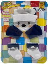 Kit Touca, Luvas e Meias, 3 peças Recém Nascido Kit Touca, Luvas e Meias, 3 peças Recém Nascido