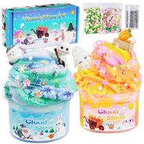 Kit Toy Slime Joytry Bunny Cloud 400 ml, não pegajoso x2
