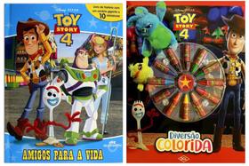 Kit Toy Story 4 - Disney Diversão Colorida + Miniatura - Toy Story 4: Amigos para a Vida - Kit de Livros