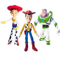 Kit Toy Story Bonecos Woody, Buzz E Jessie Disney - Líder
