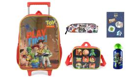 Kit Toy Story Mochila Rodinha + Lancheira + Estojo + Garrafa