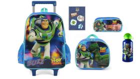 Kit Toy Story Mochila Rodinha + Lancheira + Estojo + Garrafa