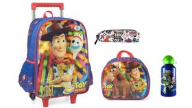 Kit Toy Story Mochila Rodinha + Lancheira + Estojo + Garrafa