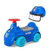 Kit Toymotor Andador 30kg C/ Capacete Polícia Policial Infantil Esquadrão Infantil Brinquedo