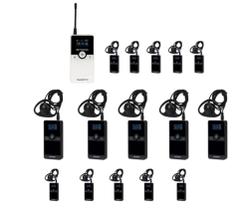 Kit Tradução Simultânea / 1 Transmissor + 15 Receptores UHF