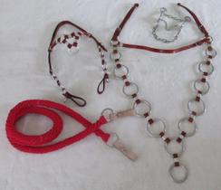 Kit Traia Completo Havana Cabeçada Muladeiro Argolada Tripla + Peitoral + Freio Top De Linha Barato