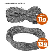 Kit Tralha de bóia 11gr 100m + Tralha Chumbo 13gr King para Redinha de Espera Profissional e Amadora Kit Tralha de bóia 11gr 100m + Tralha Chumbo 13gr King para Redinha de Espera Profissional e Amadora